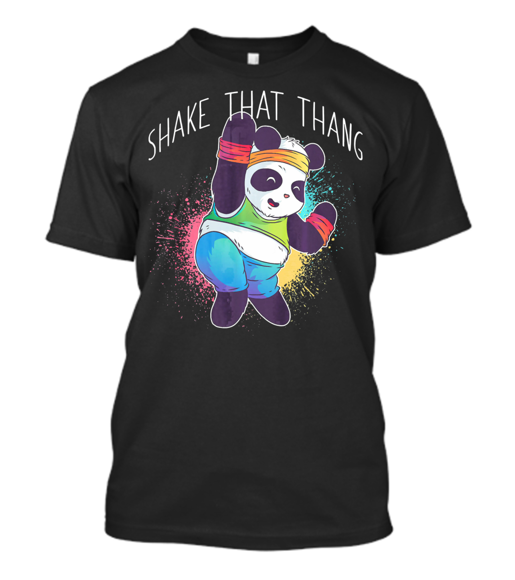 SHAKE THAT THANG Dancing Panda Aerobics Retro Workout T-Shirt