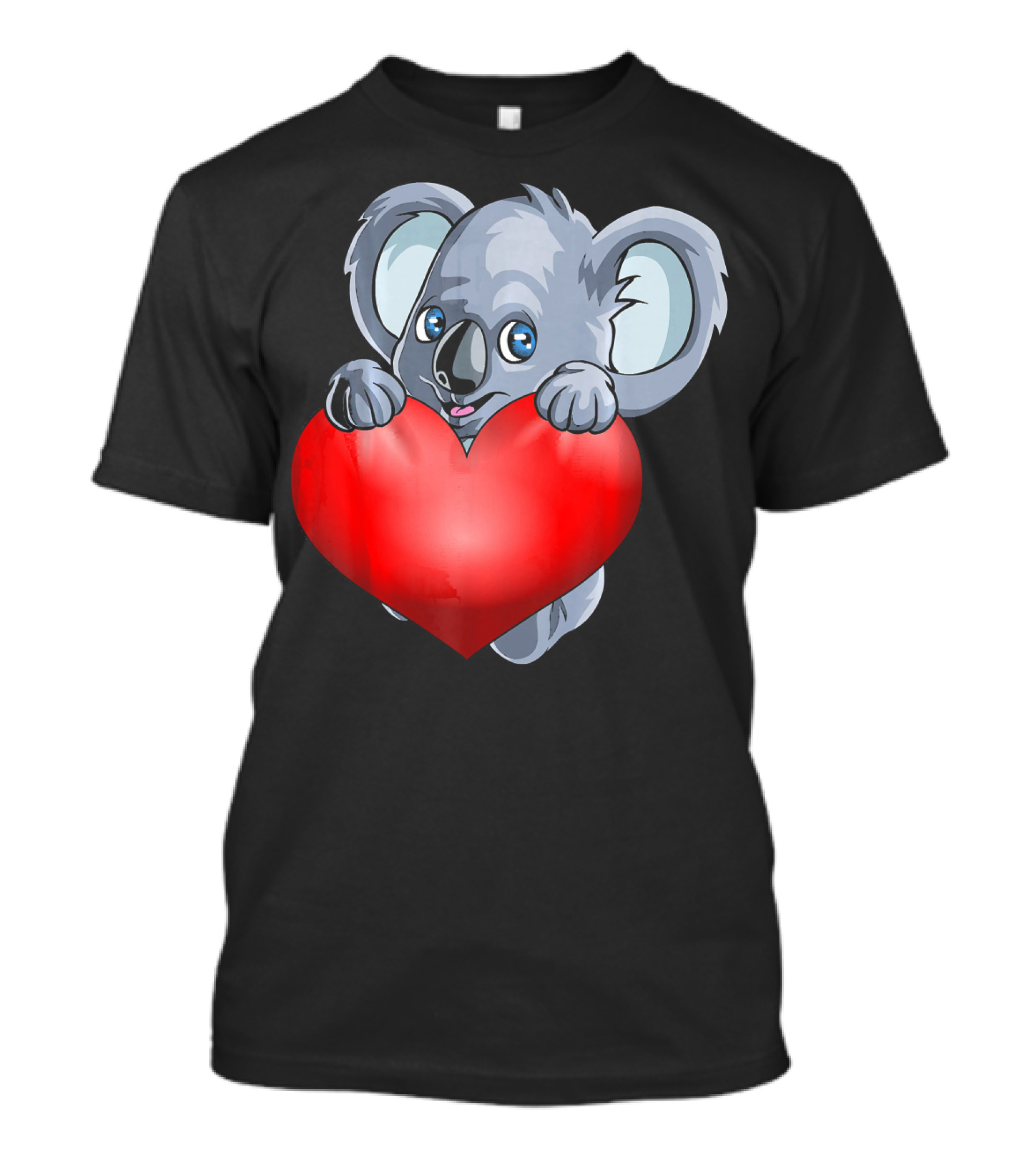 Valentines Day Cute Koala Bear With Red Heart T-Shirt