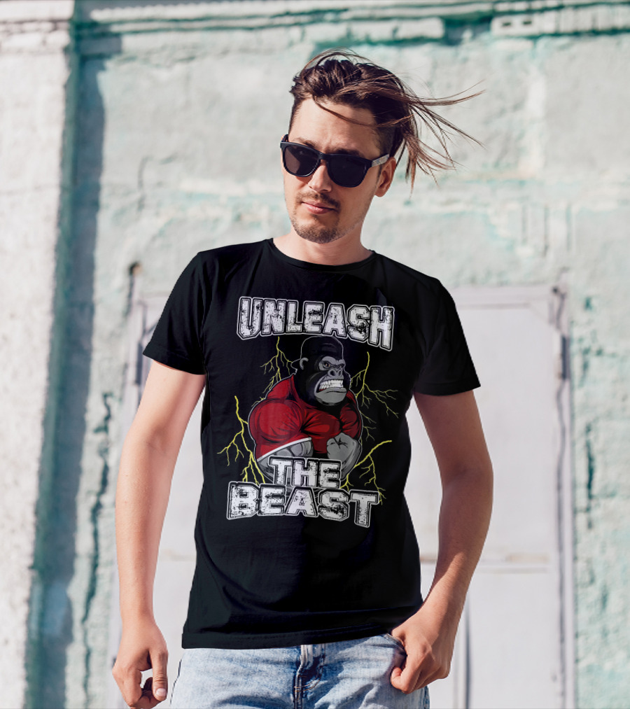Unleash The Beast Gorilla Power Electric Strength T-Shirt