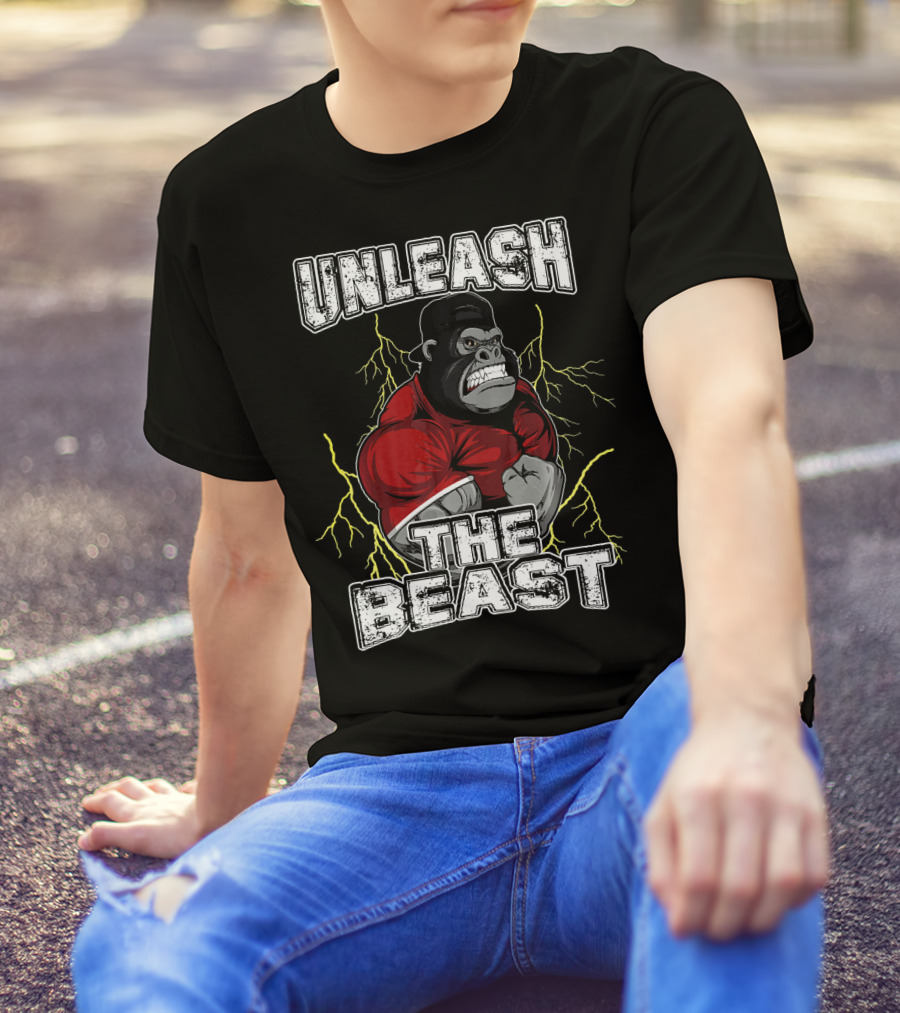 Unleash The Beast Gorilla Power Electric Strength T-Shirt