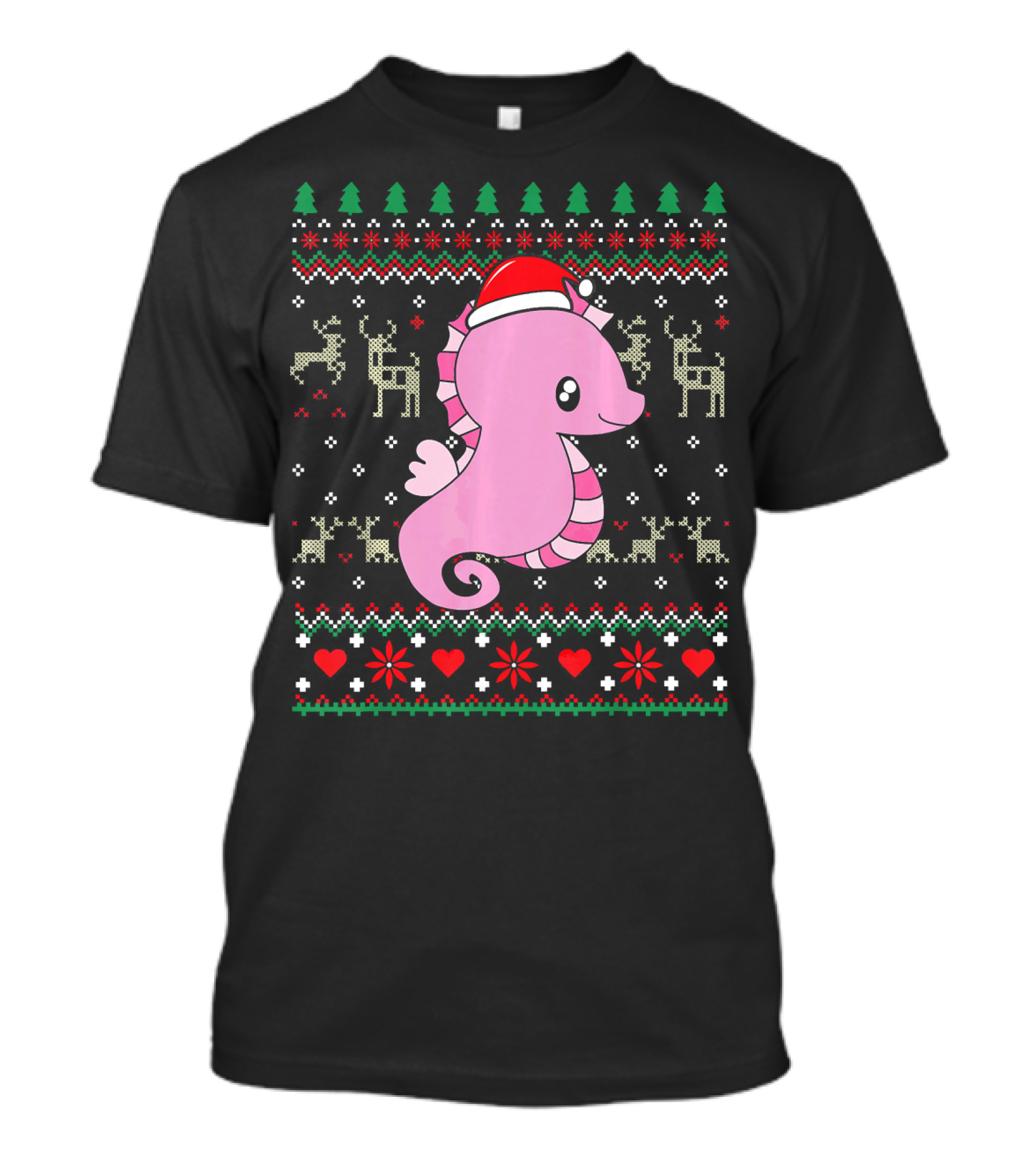 Seahorse Christmas Ornament Funny Holiday T-Shirt