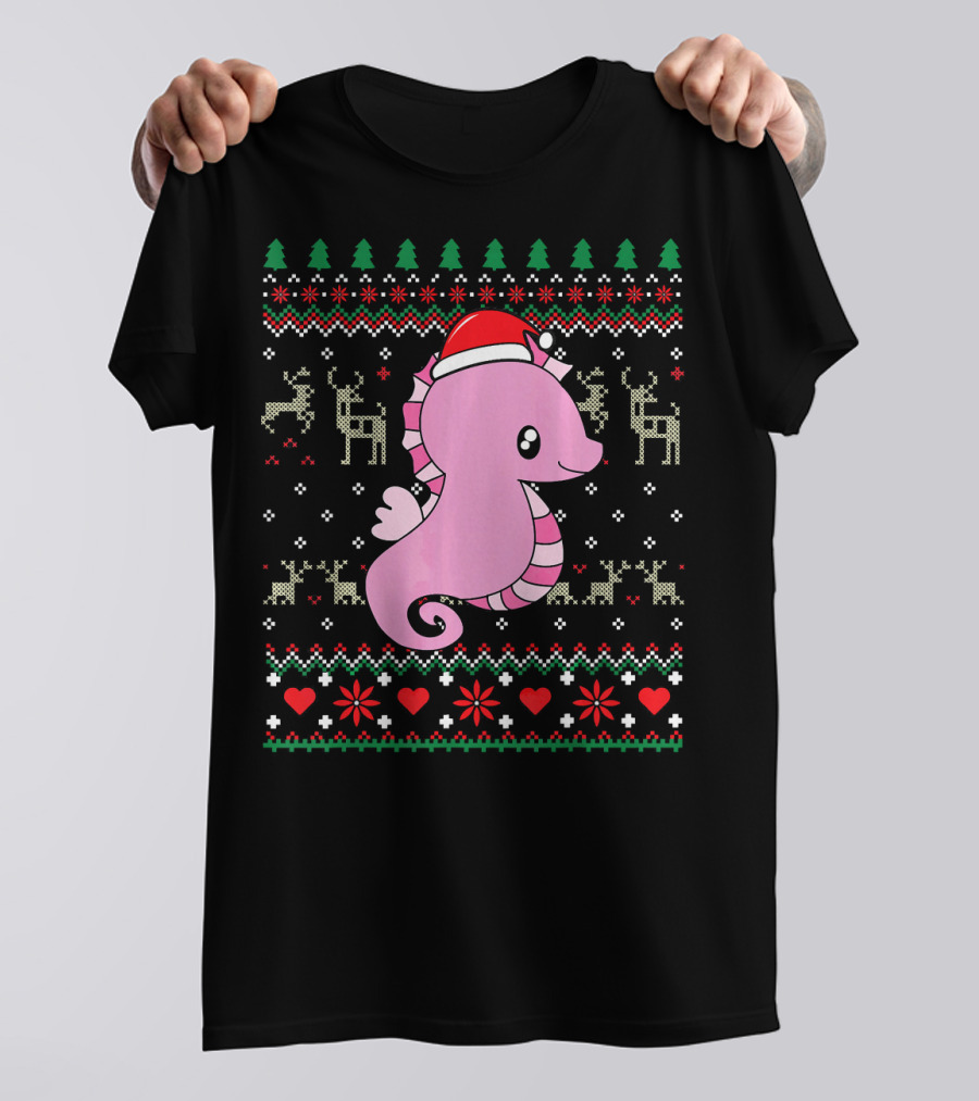 Seahorse Christmas Ornament Funny Holiday T-Shirt