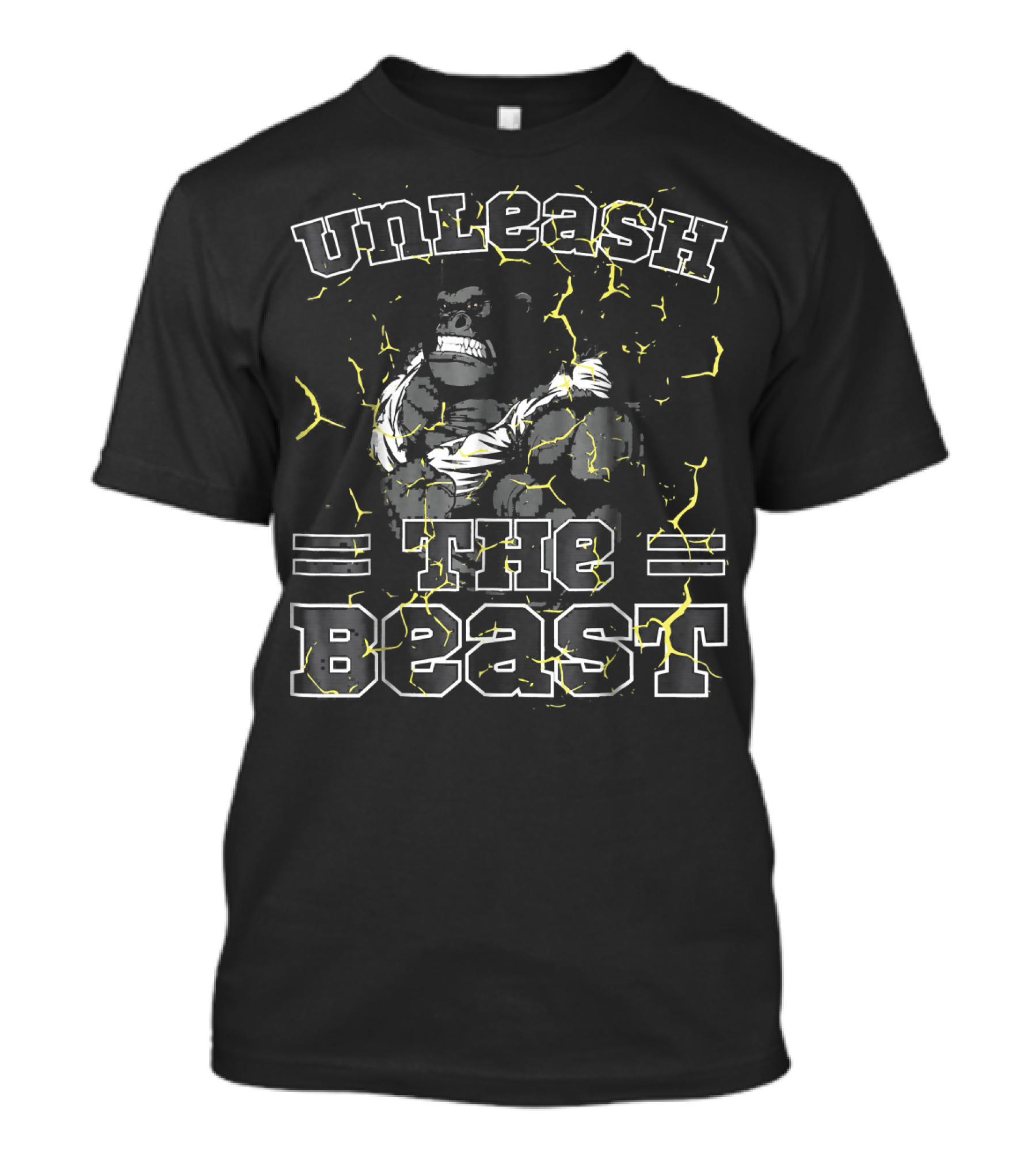 Unleash The Beast Muscle Gorilla Electrifying Power T-Shirt