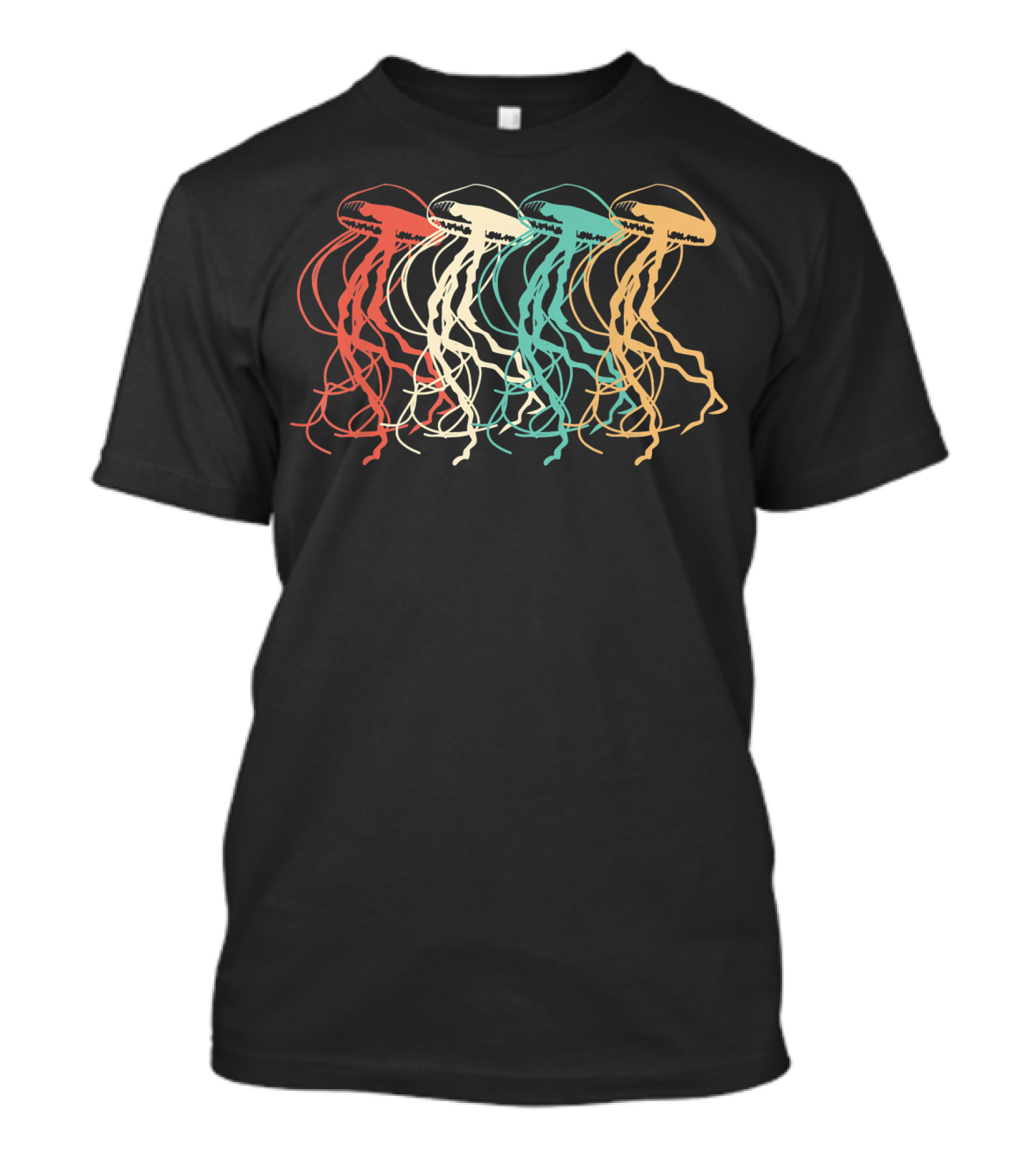 Vintage Jellyfish Retro Animal Sea Creatures T-Shirt