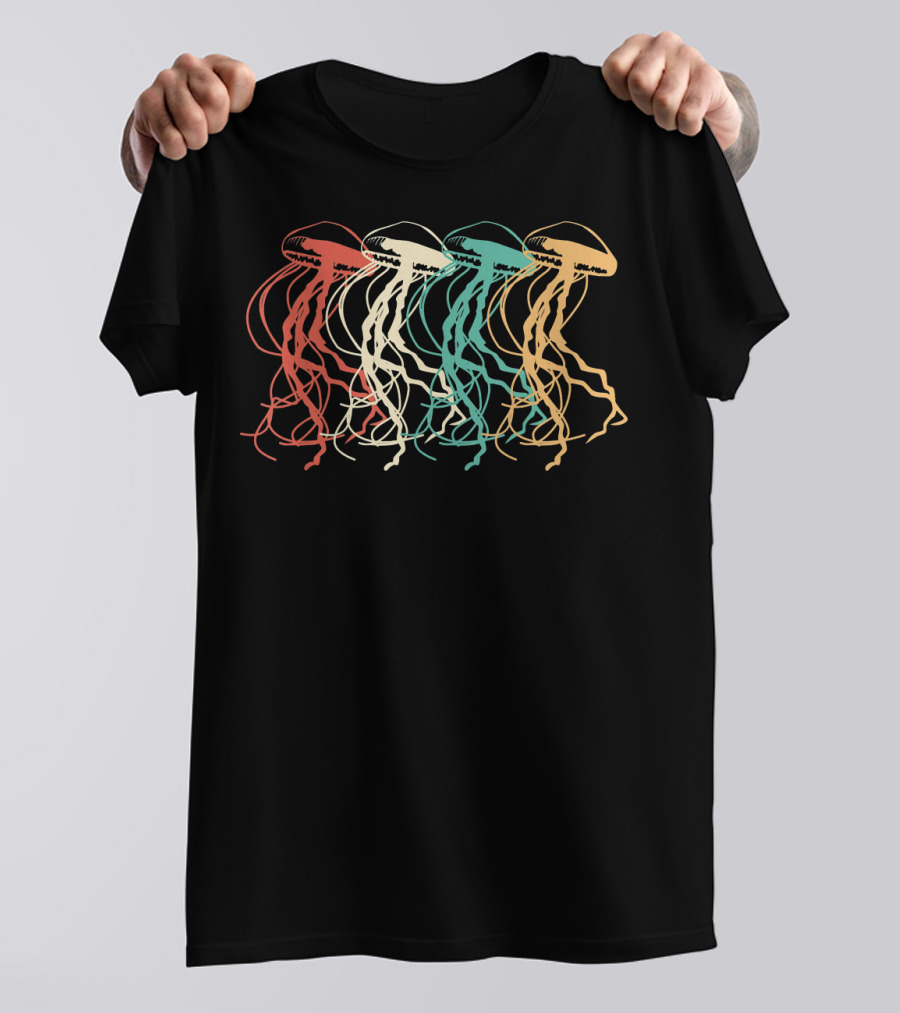Vintage Jellyfish Retro Animal Sea Creatures T-Shirt