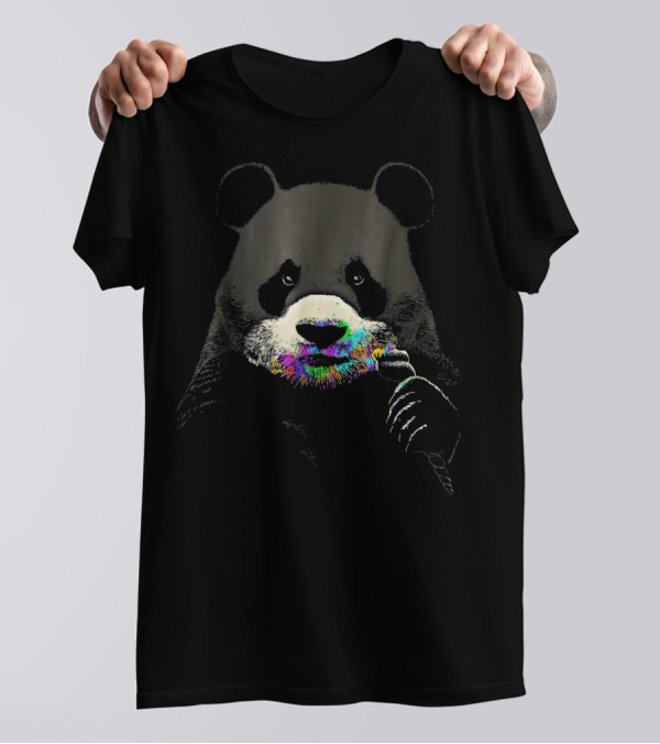 The Panda Who Ate The Last Unicorn Rainbow Beard T-Shirt