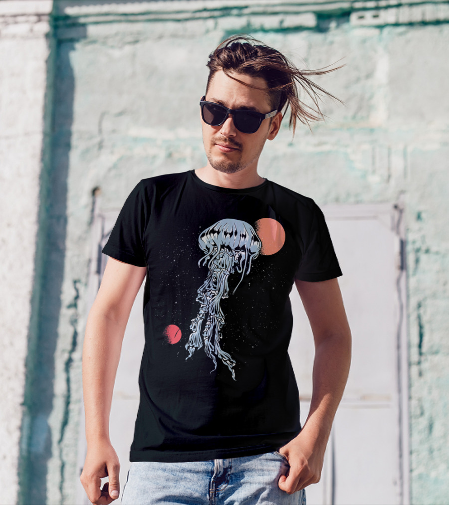 SPACE JELLYFISH Protect Ocean Environment Cosmic Exploration T-Shirt
