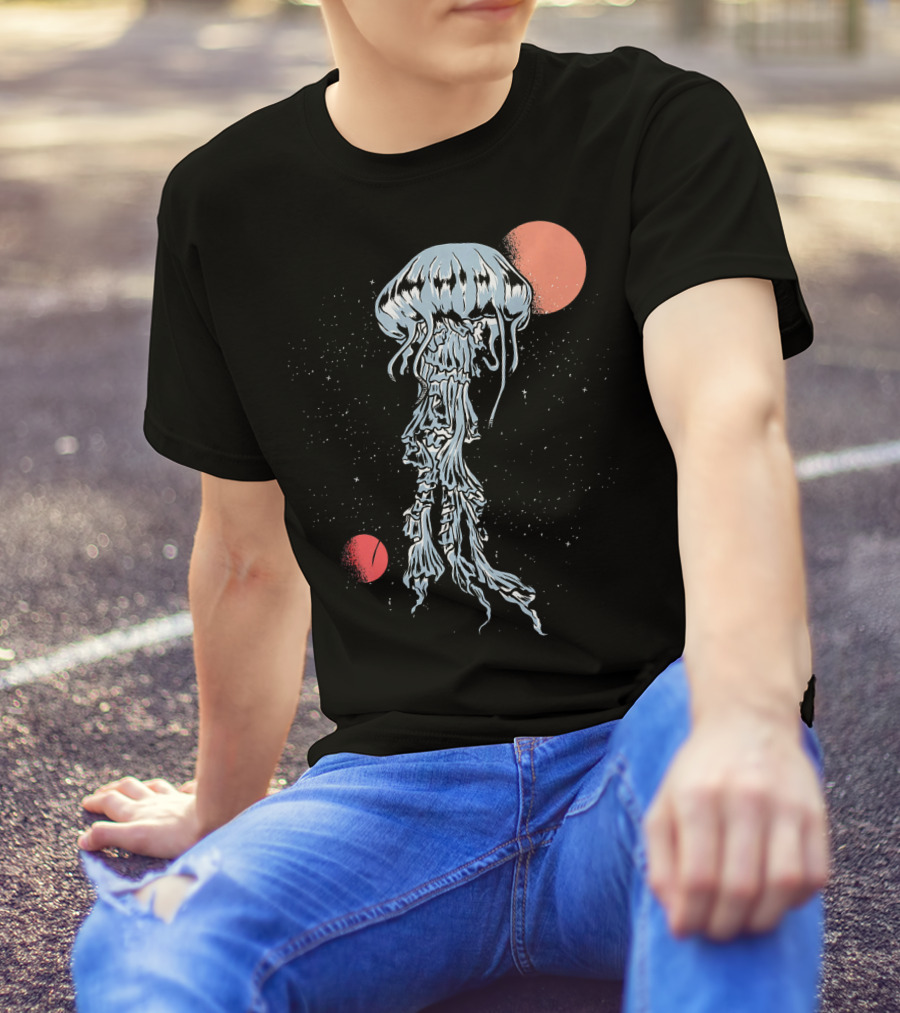 SPACE JELLYFISH Protect Ocean Environment Cosmic Exploration T-Shirt