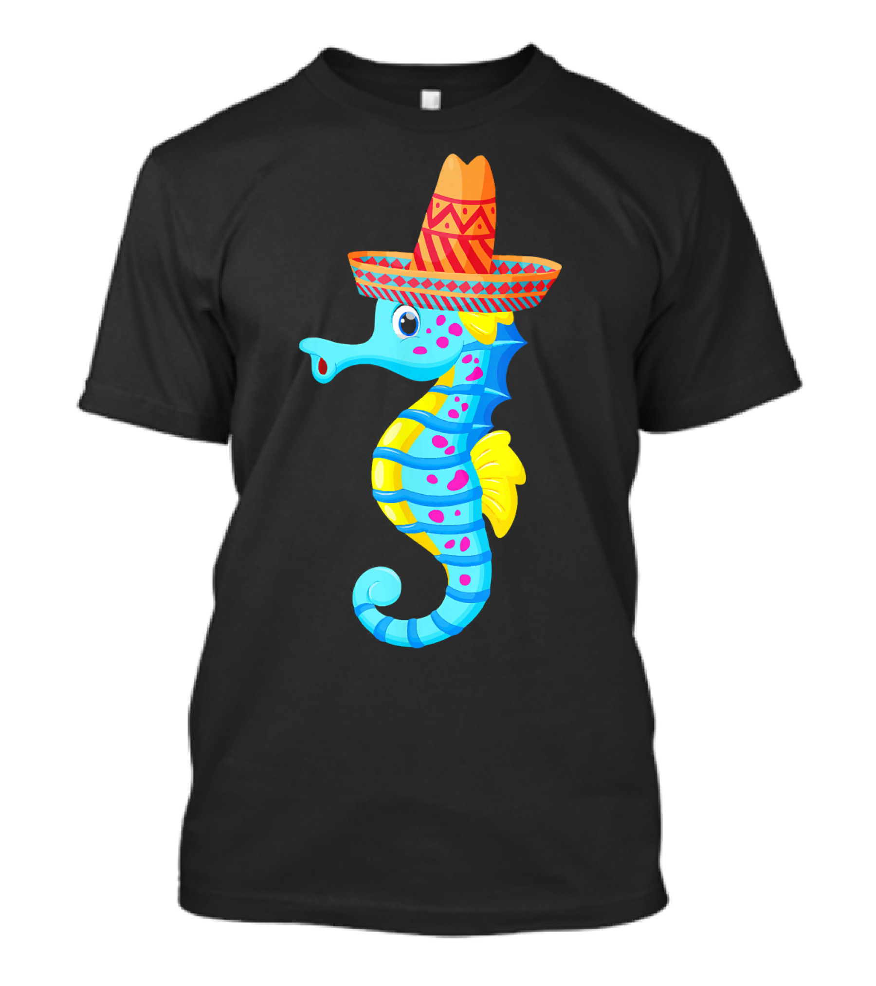 Sombrero Seahorse Mexican Fiesta Vibes T-Shirt