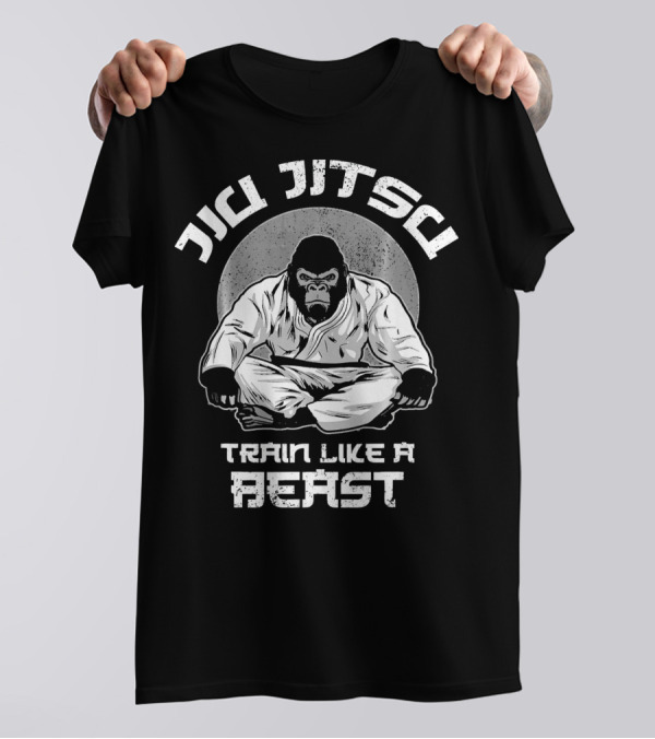 Jiu Jitsu Gorilla Train Like A Beast BJJ T-Shirt