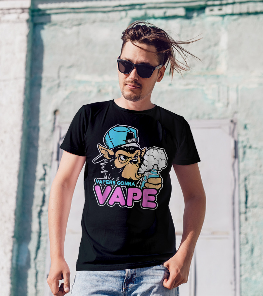 Vapers Gonna Vape Gorilla Vape Cap Clouds T-Shirt