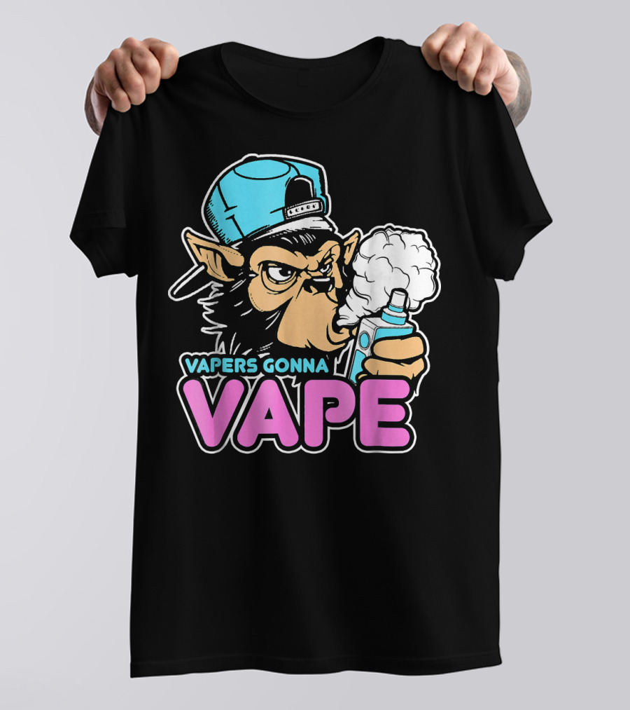 Vapers Gonna Vape Gorilla Vape Cap Clouds T-Shirt