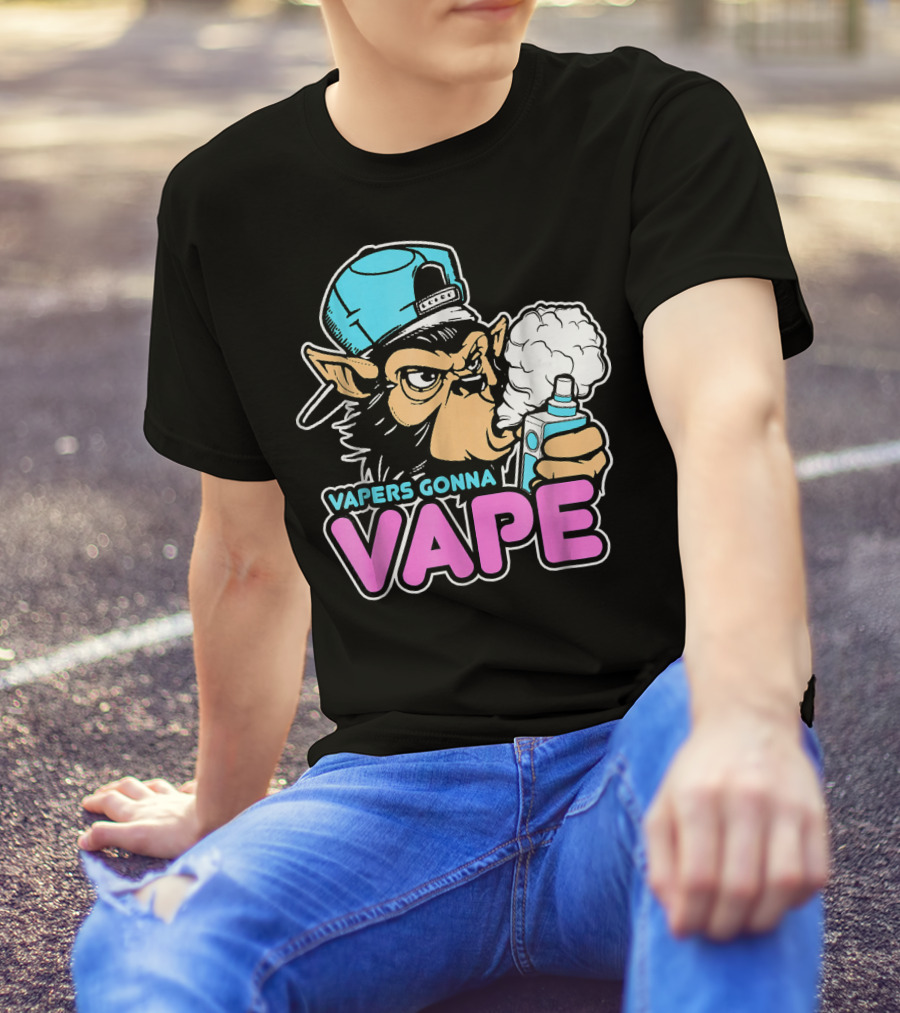 Vapers Gonna Vape Gorilla Vape Cap Clouds T-Shirt
