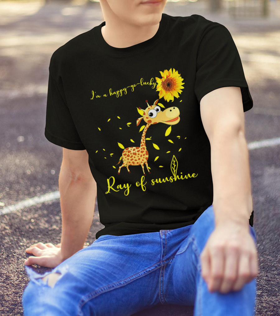 I'm A Happy-Go-Lucky Giraffe Ray Of Sunshine T-Shirt