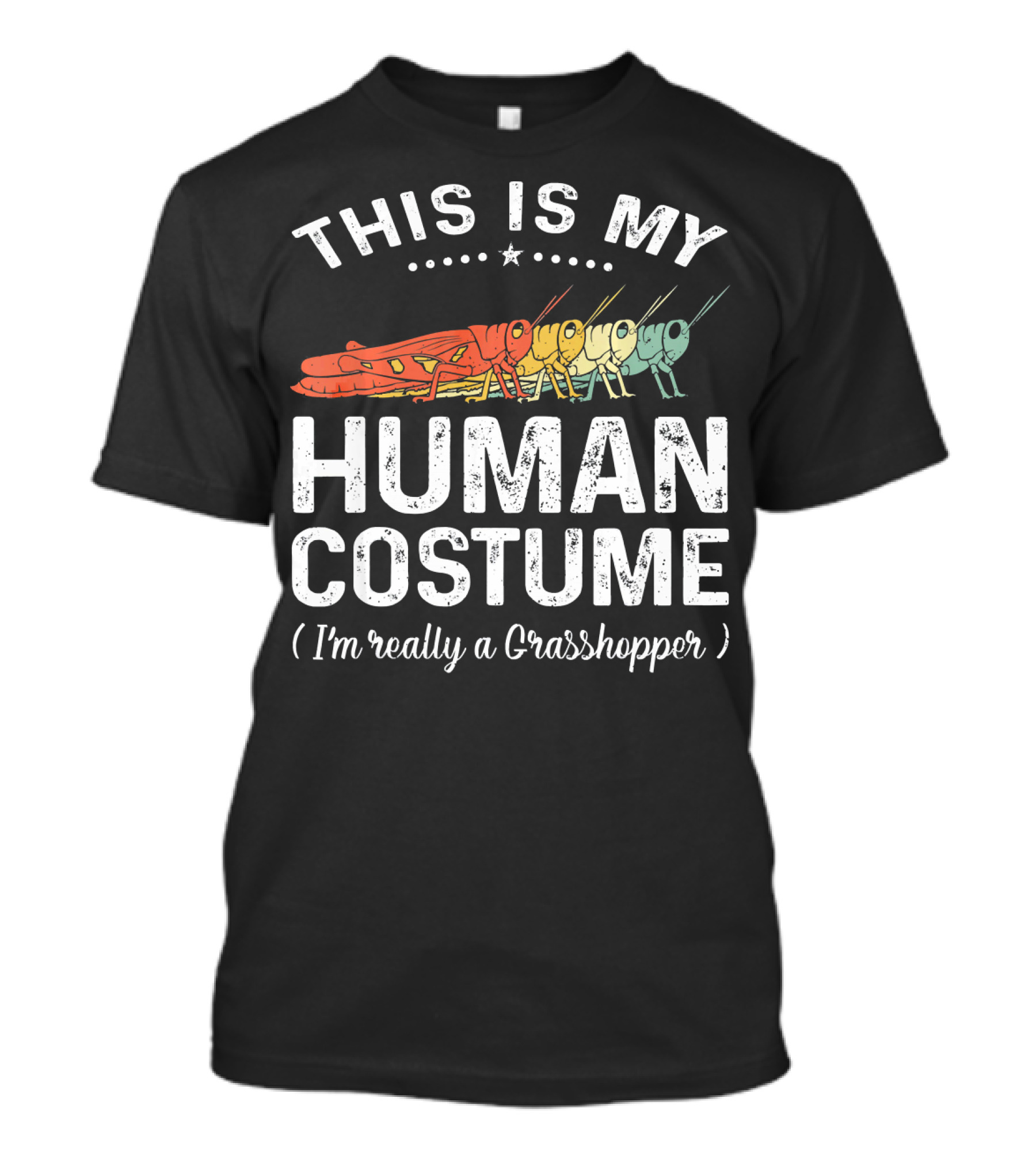 This Is My Human Costume I'm Really A Grasshopper Vintage T-Shirt