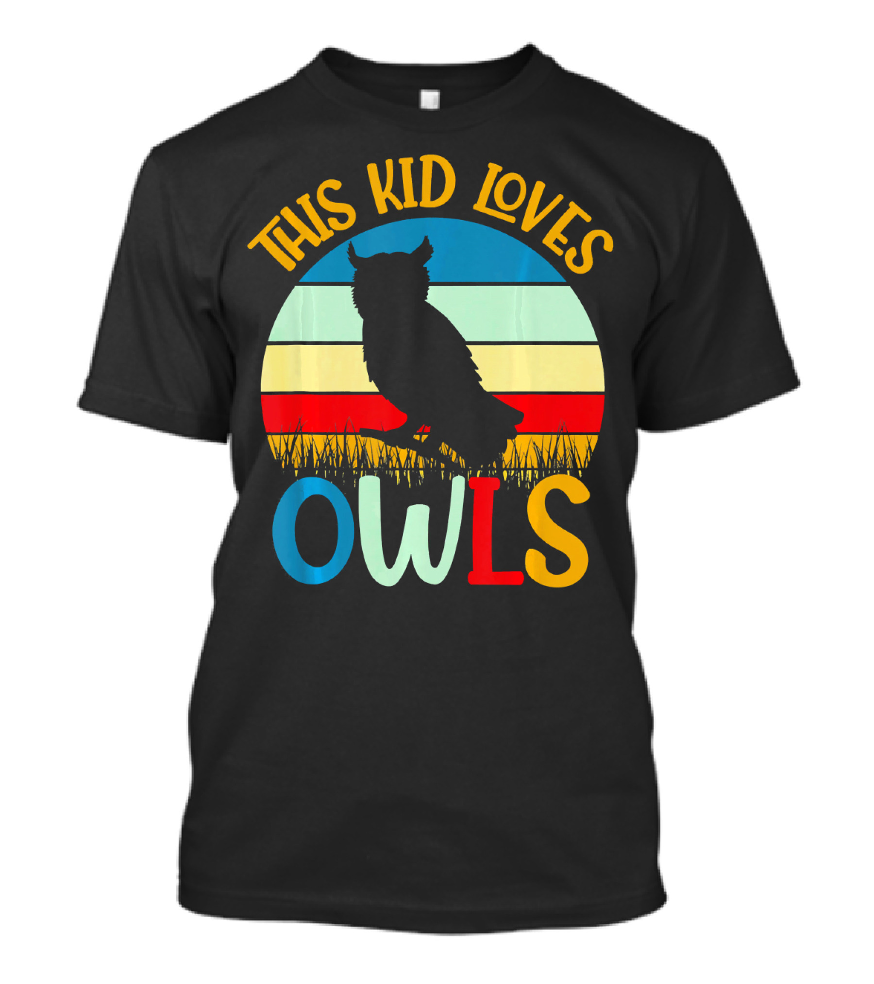 This Kid Loves Owls Owl Lover Retro Sunset T-Shirt