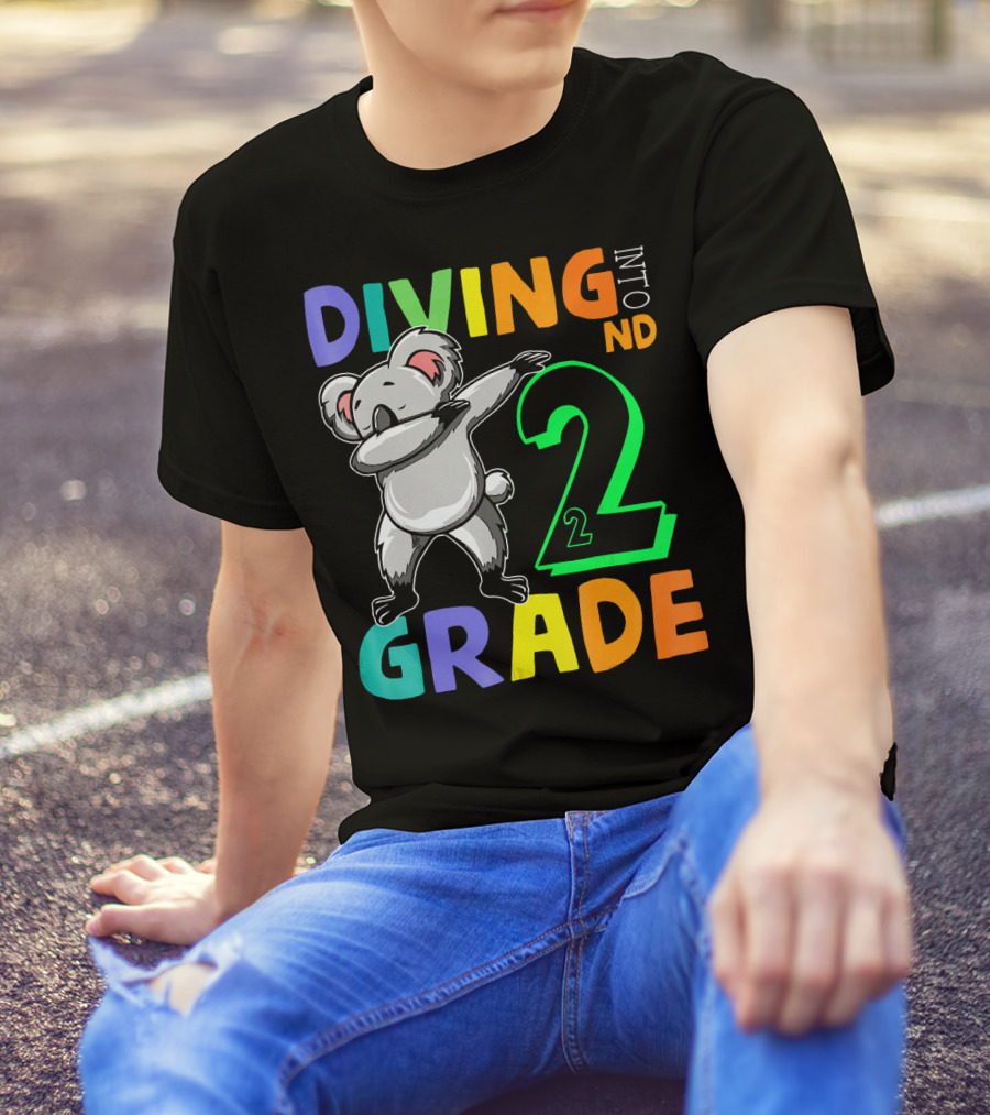 Diving Into 2nd Grade Koala Dabbing T-Shirt