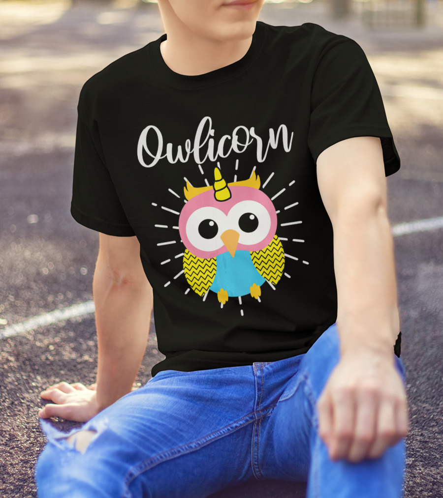 Owlicorn Unicorn Owl Mix Cute Owlicorn T-Shirt