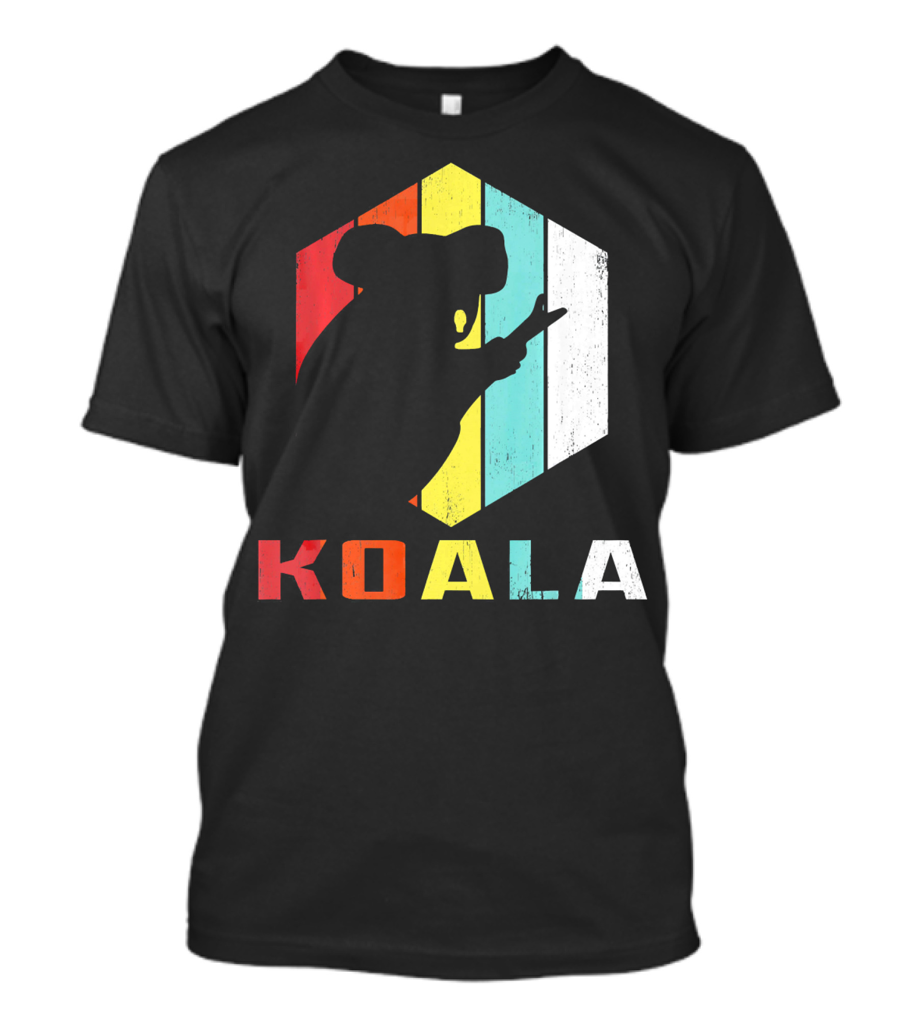 Vintage Koala Animal Lover Retro Rainbow Silhouette Zookeeper T-Shirt