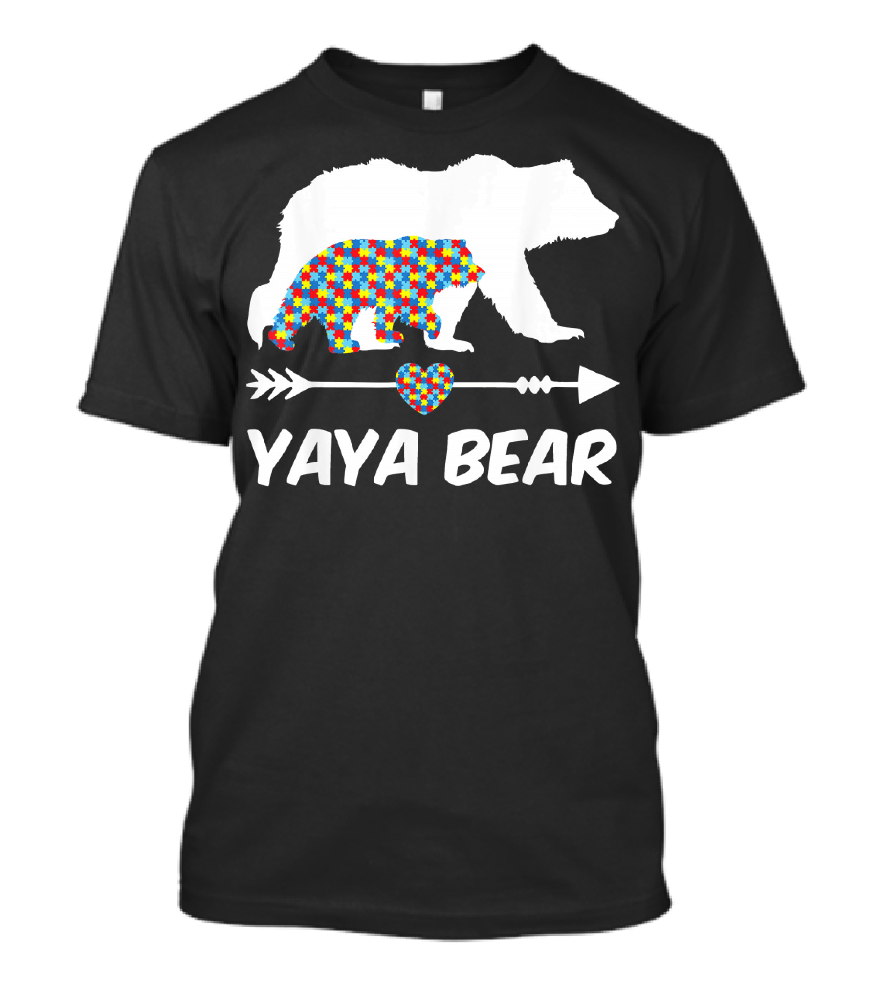 Yaya Bear Autism Awareness Puzzle T-Shirt