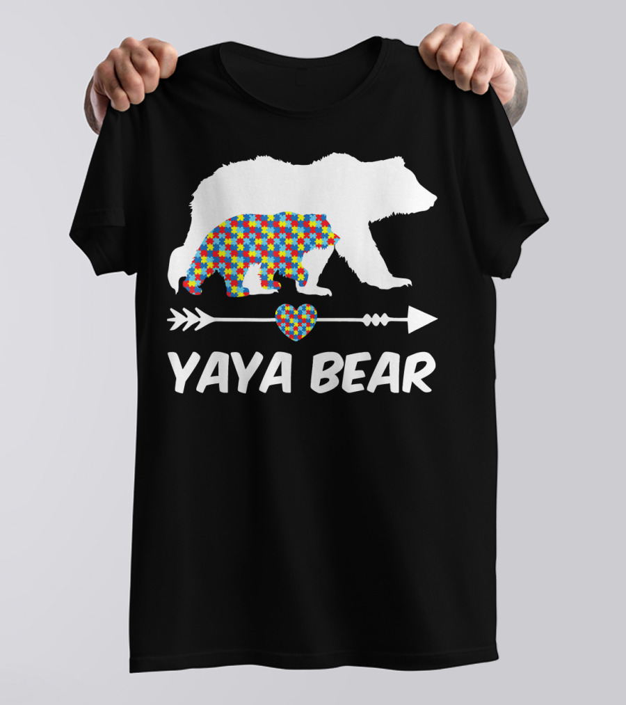 Yaya Bear Autism Awareness Puzzle T-Shirt