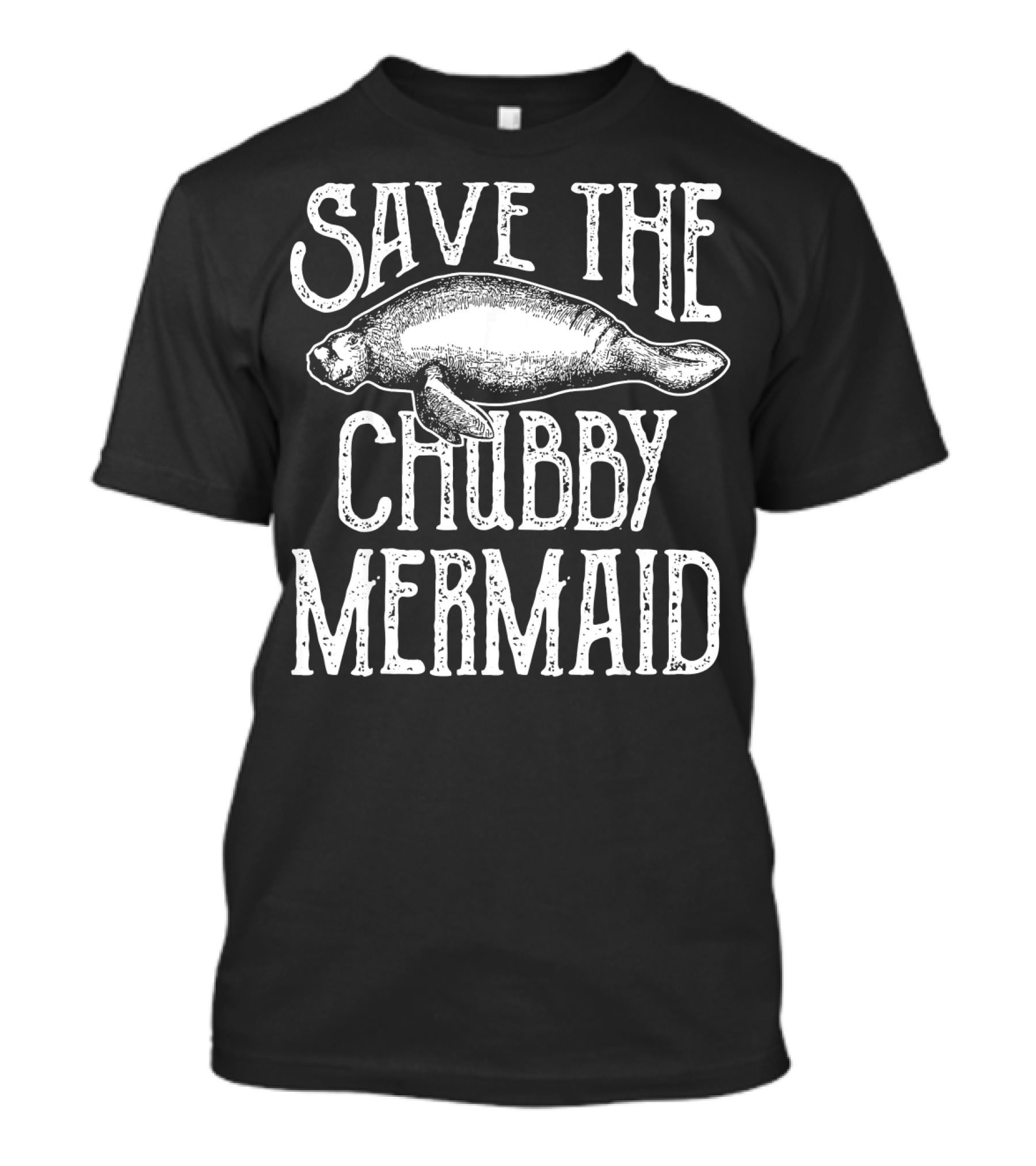 Save The Chubby Mermaid Manatee Vintage T-Shirt
