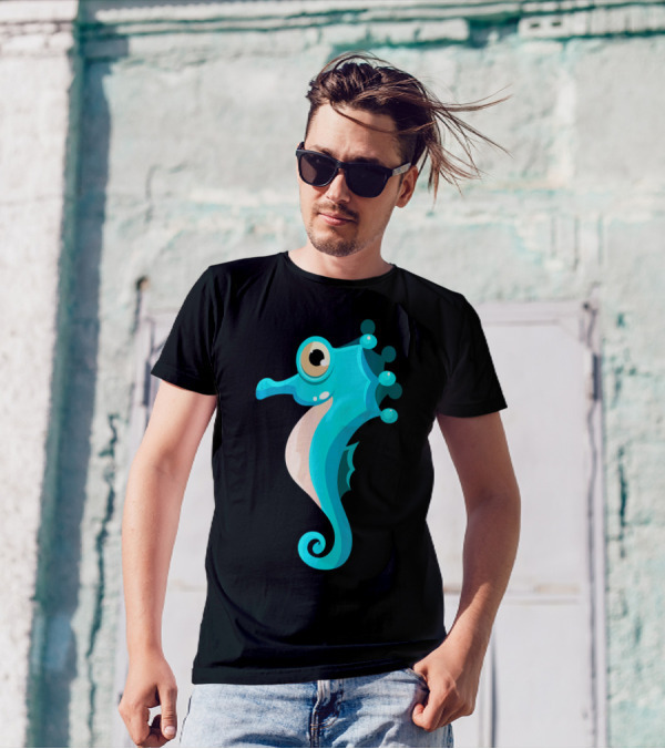 Seahorse Marine Animal Cartoon T-Shirt