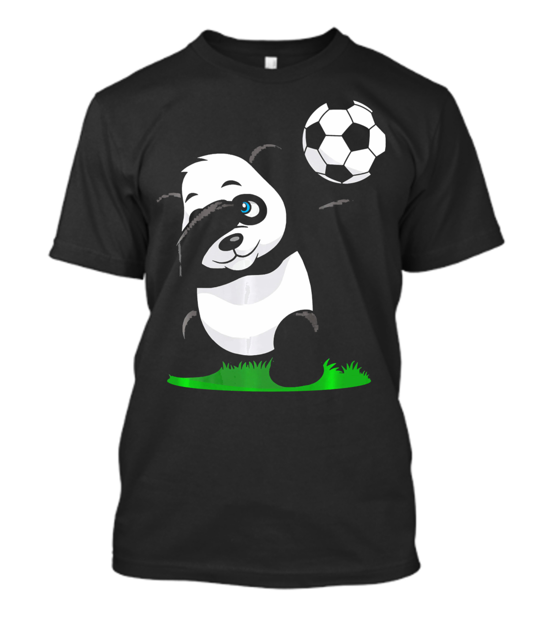 Soccer Dabbing Panda With Soccer Ball And Grass T-Shirt