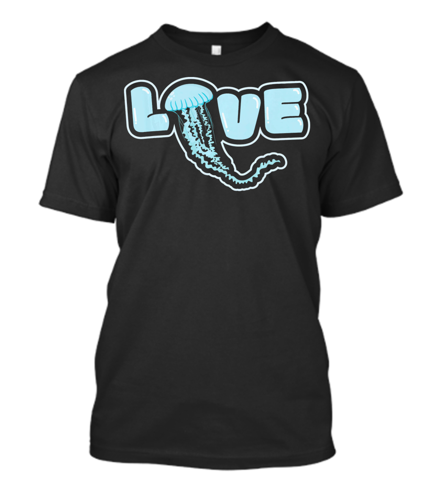 Women Beach LOVE Jellyfishes Dress Ocean T-Shirt