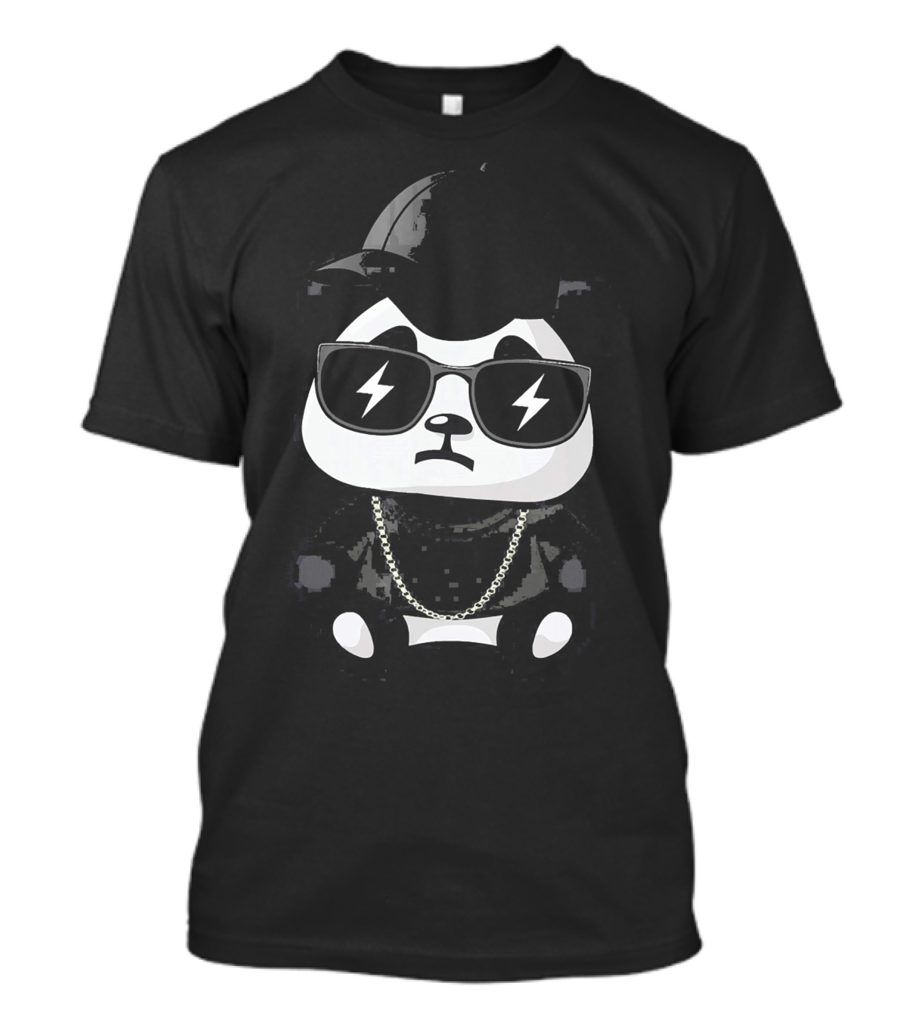 Thug Life Panda With Chain And Sunglasses T-Shirt