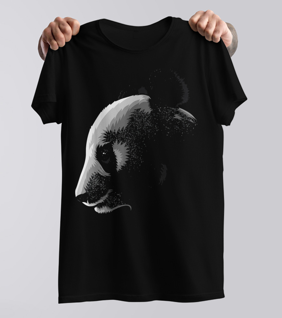 Shadow Face Panda Profile T-Shirt