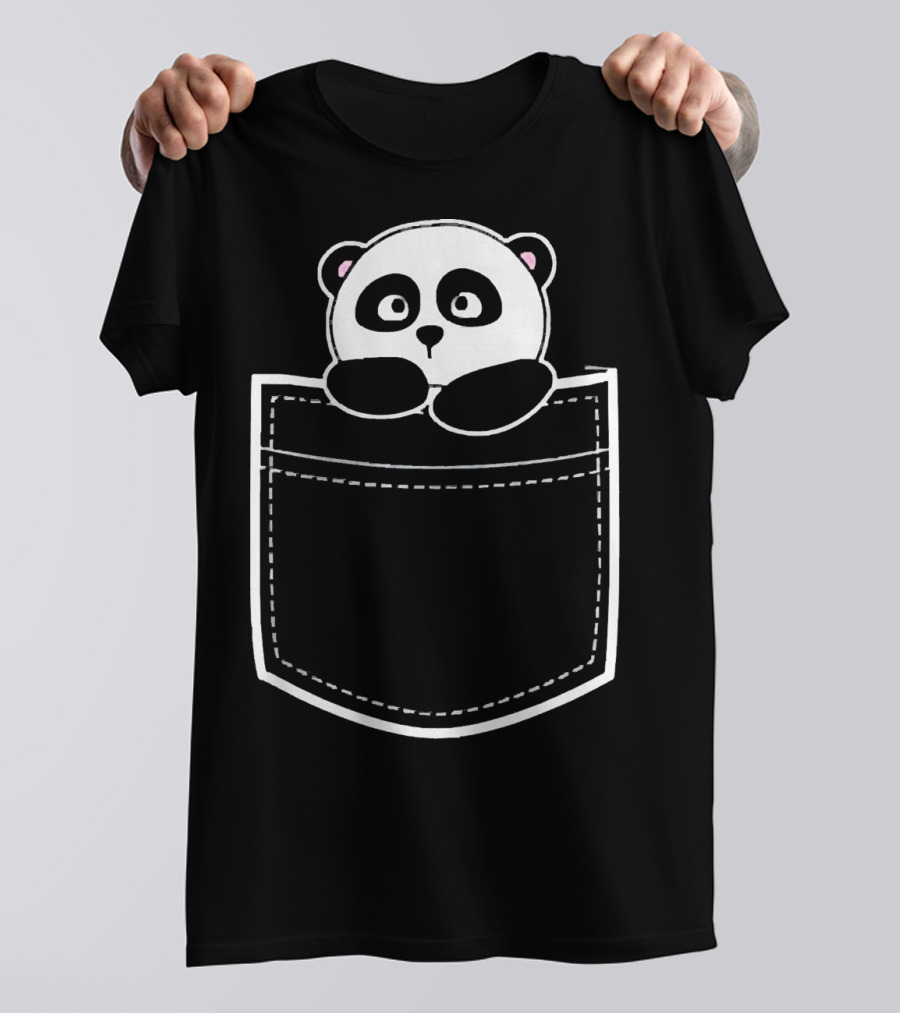 The Panda Bear Peeking From The Pocket T-Shirt