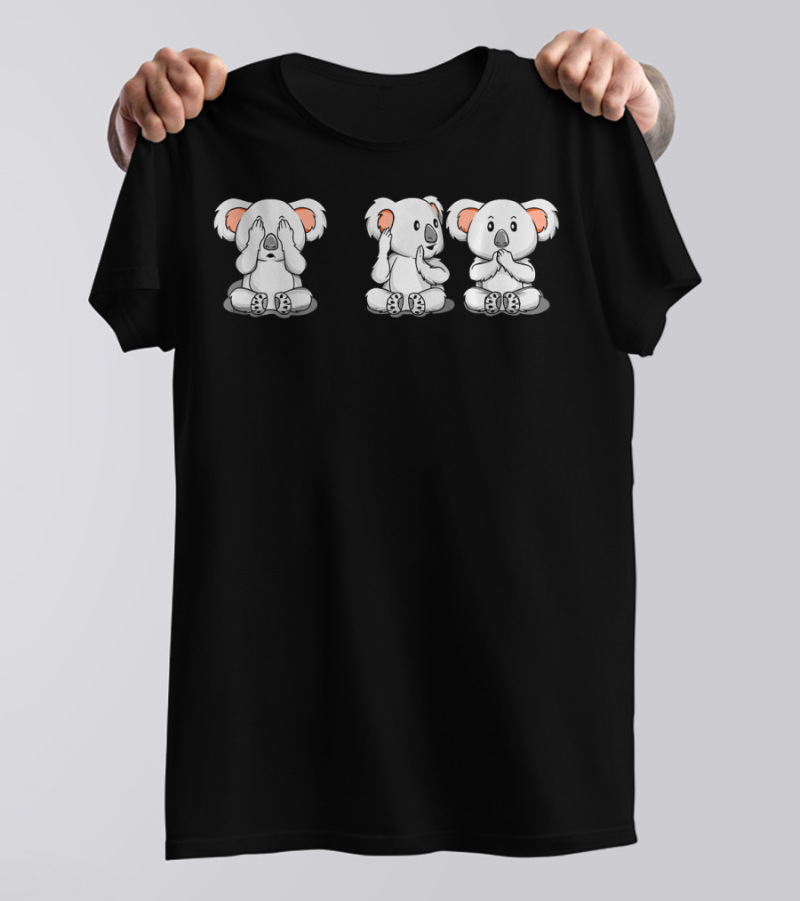 See No Evil Speak No Evil Hear No Evil Koala Trio T-Shirt