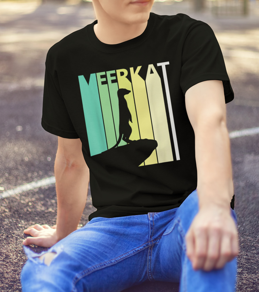 Meerkat Silhouette Wild Animal St Patricks T-Shirt
