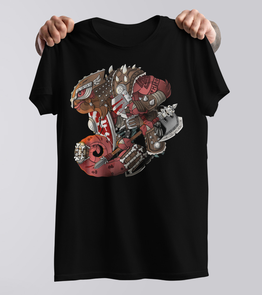 Chameleon Legion Viking Ragnar Warrior Axe Shield Helmet Nordic T-Shirt