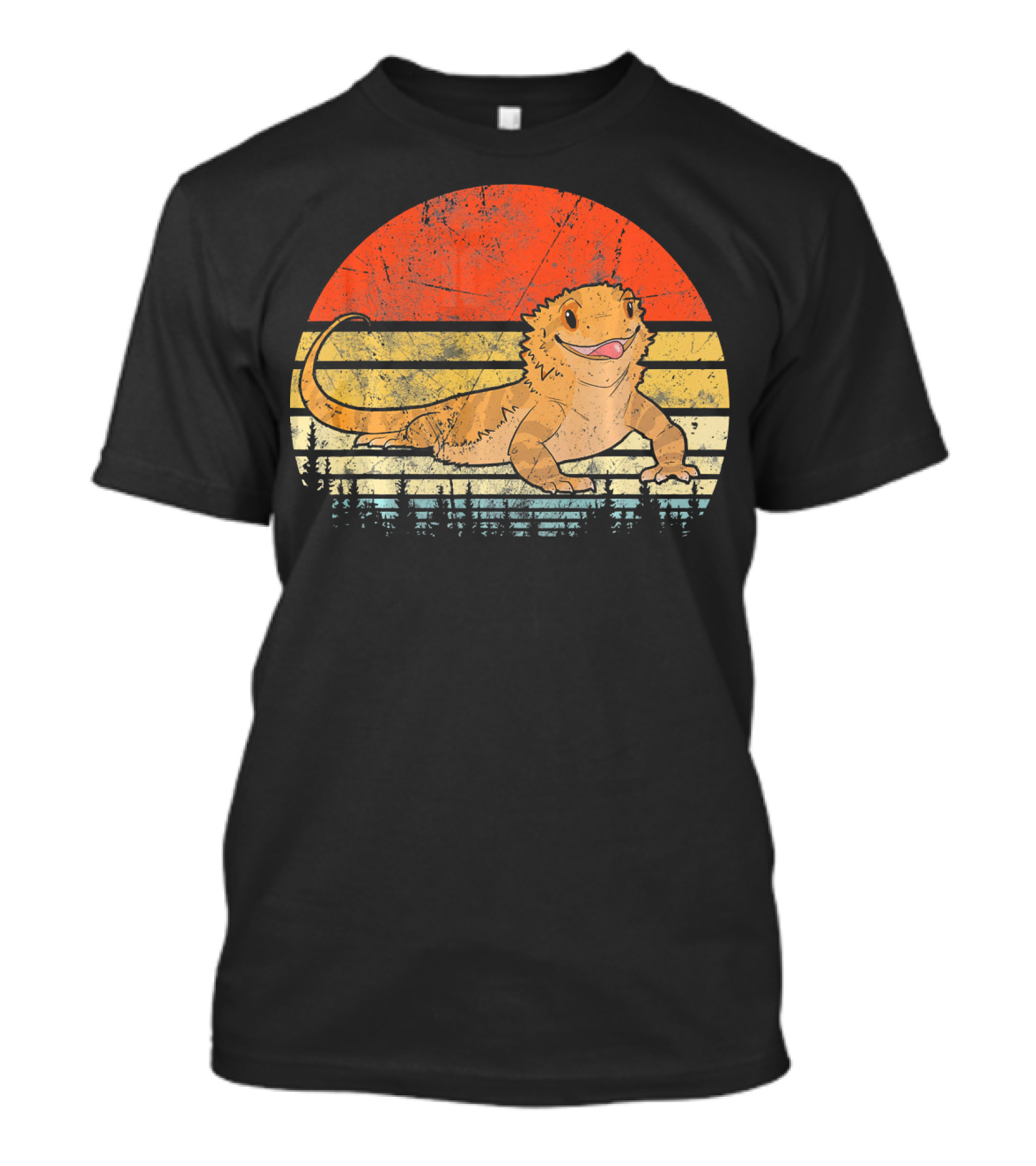 Bearded Dragon Vintage Sunset T-Shirt