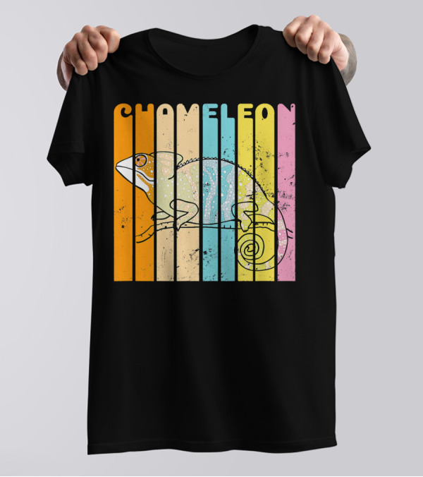 Chameleon Rainbow Stripes Vintage T-Shirt