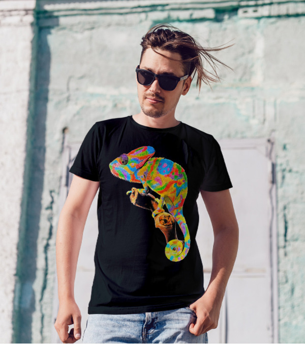 Chameleon Rainbow Colorful Women Men Super T-Shirt
