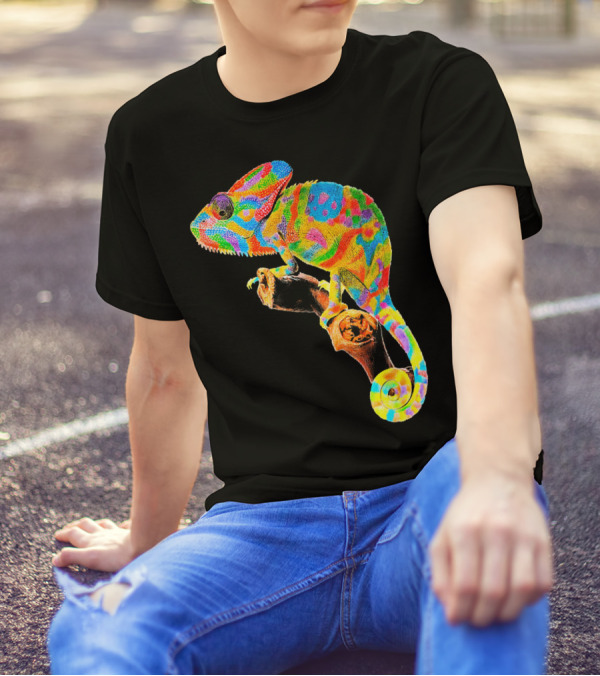 Chameleon Rainbow Colorful Women Men Super T-Shirt
