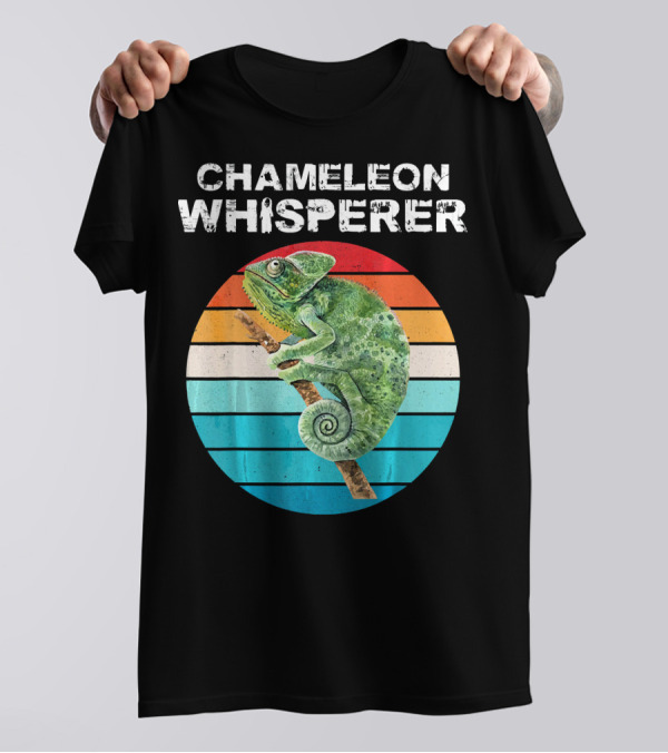 Chameleon Whisperer Vintage Retro Funny Animal T-Shirt