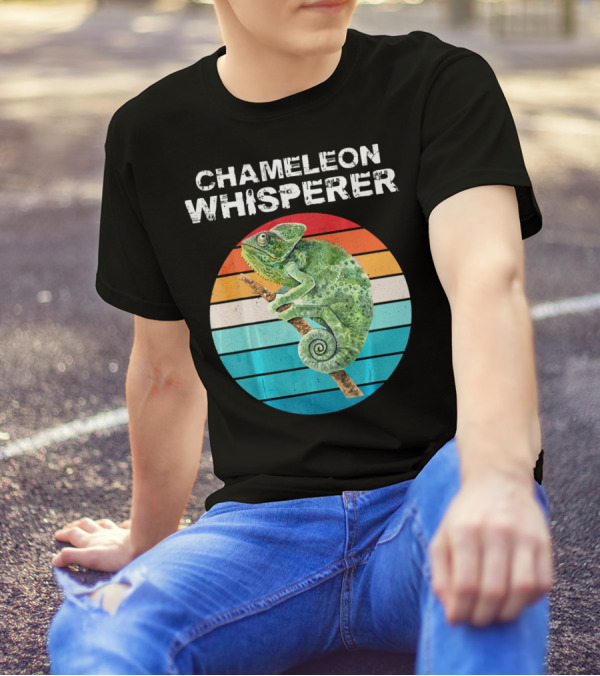 Chameleon Whisperer Vintage Retro Funny Animal T-Shirt