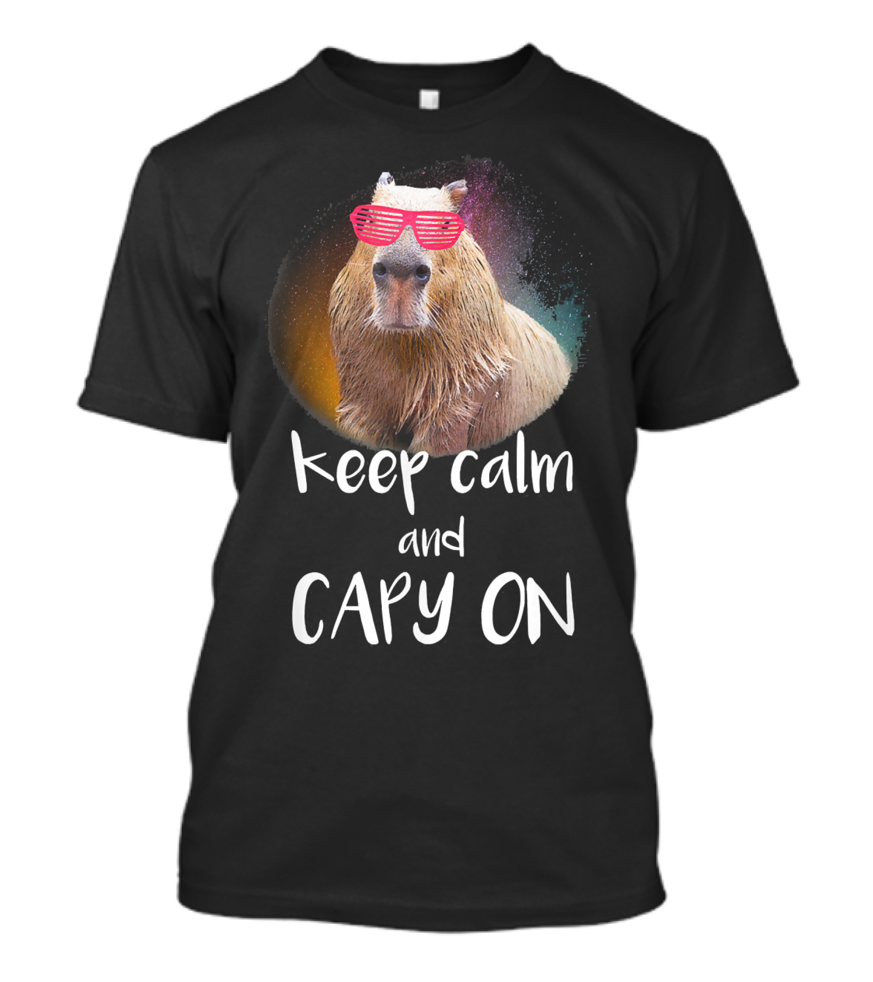 Keep Calm And Capy On Capybara Funny Capybara T-Shirt