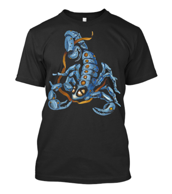 Blue Scorpion Novelty Predatory Creature With Vibrant Details T-Shirt