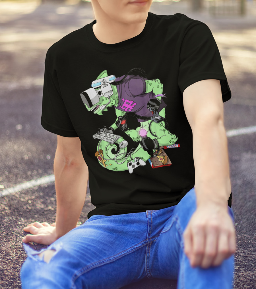 Chameleon Legion ESport Gamer Pizza Keyboard Controller VR T-Shirt