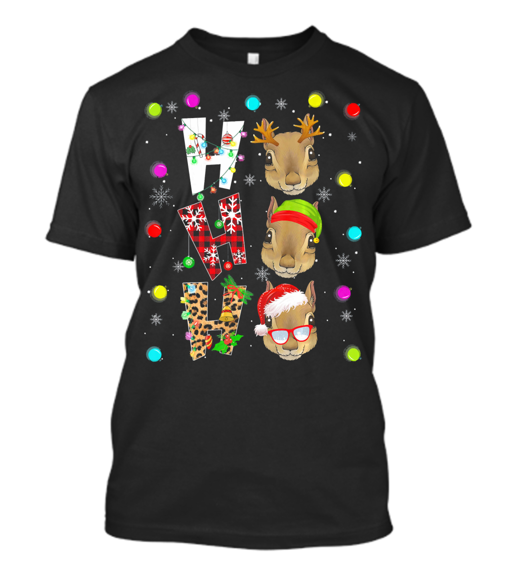 WHW Cute Squirrel Outfits Christmas Wil T-Shirt