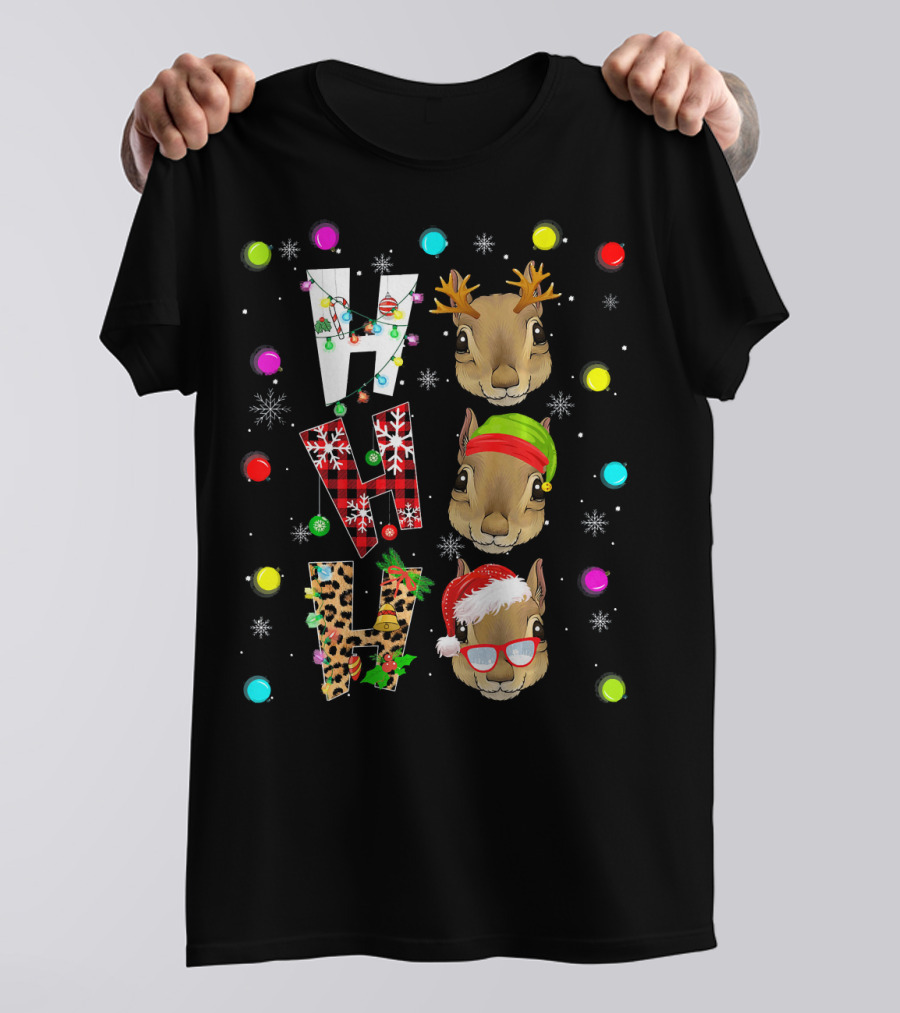 WHW Cute Squirrel Outfits Christmas Wil T-Shirt