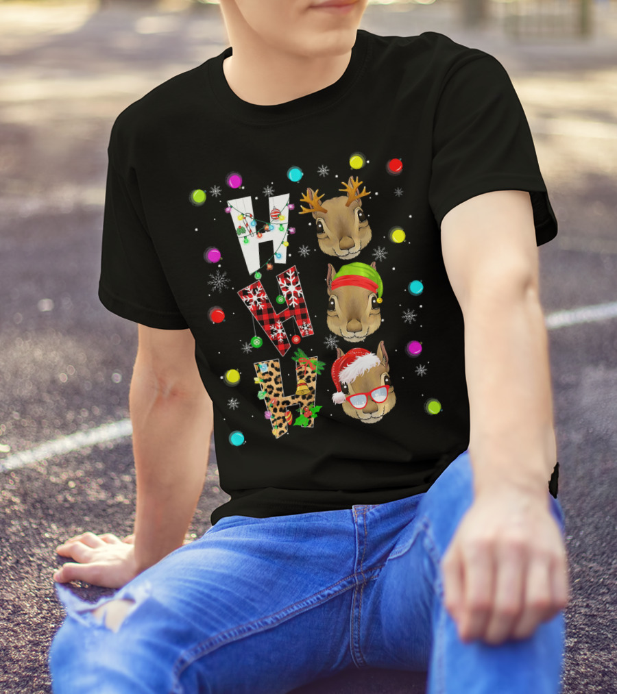 WHW Cute Squirrel Outfits Christmas Wil T-Shirt