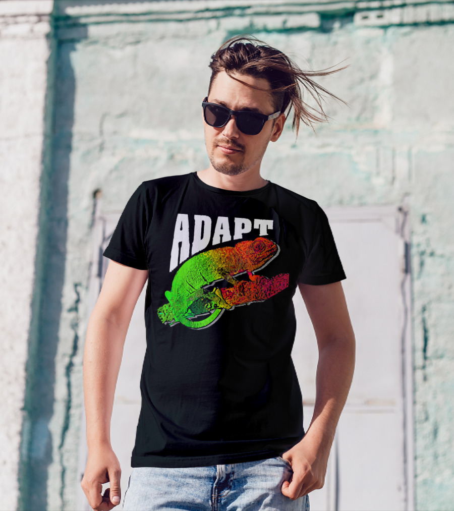 Adapt Chameleon Funny Mom Reptile Lizard T-Shirt