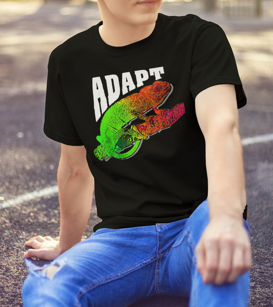 Adapt Chameleon Funny Mom Reptile Lizard T-Shirt