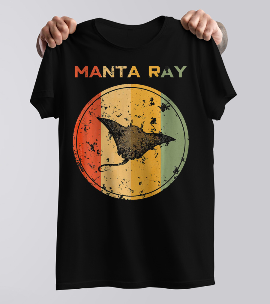Manta Ray Vintage Circle T-Shirt